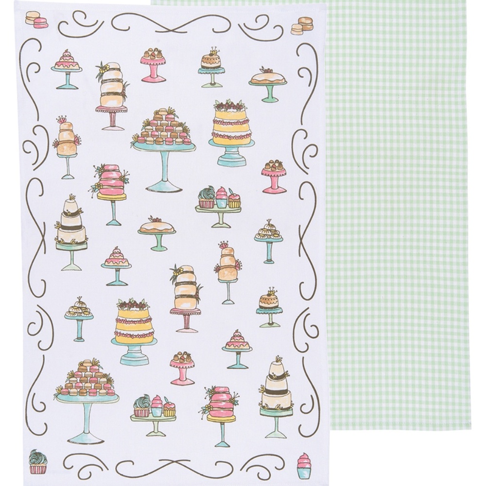 Now Designs Just Desserts Tea Towels Set/2 NWT